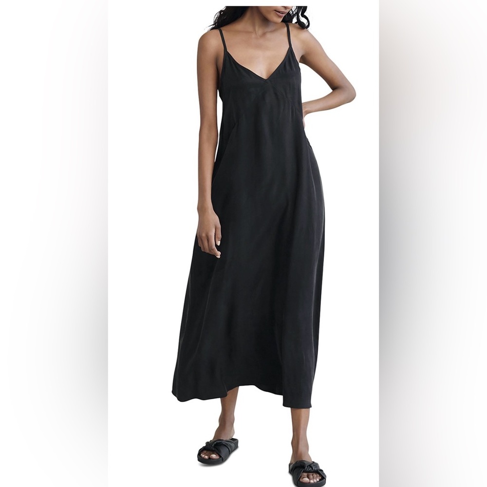 Jenni Kayne Rio Slip Dress Black - SMALL